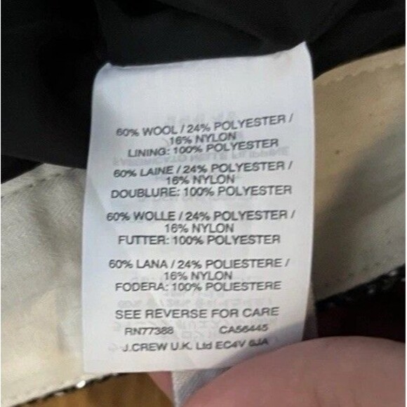 J Crew Gray Silver Sequin Wool Blend Cropped Martie Pant Size 8 - Picture 6 of 10